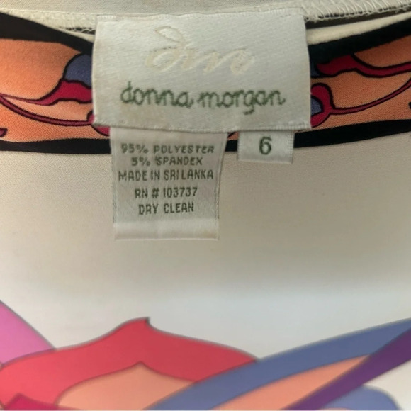 Beautiful Donna Morgan bright/cream dress  size 6- stunning dress mint condition - Picture 4 of 5